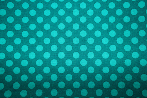 Preview: Designerbaumwollstoff Dots teal (10 cm)